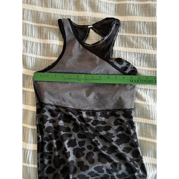 Lululemon Meshed Up Shoulder Tank Sports Bra Combo Slate Gray Activewear ~6 - Picture 4 of 6